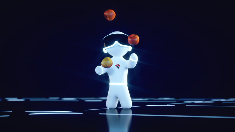 Minions juggling with fruits