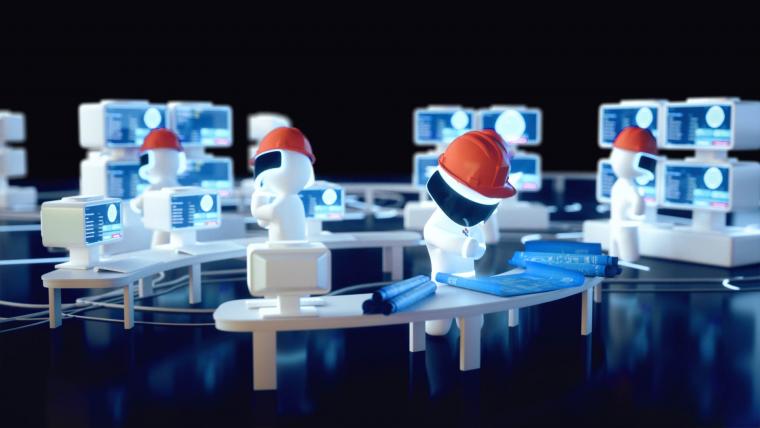 Minions at a factory